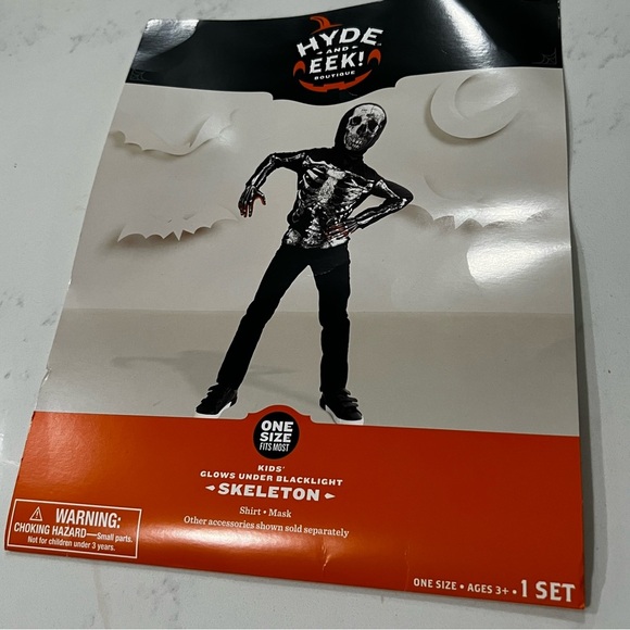 HALLOWEEN 💀Kids Skeleton Zombie Costume - Black & White - Picture 8 of 10